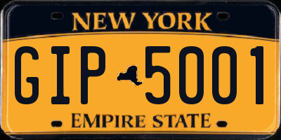 NY license plate GIP5001