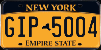 NY license plate GIP5004
