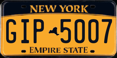 NY license plate GIP5007