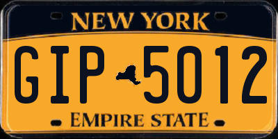 NY license plate GIP5012