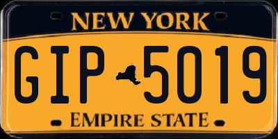 NY license plate GIP5019