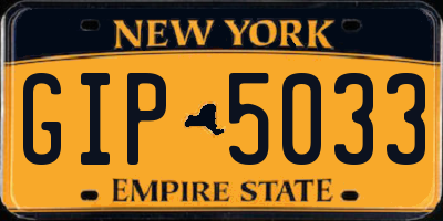 NY license plate GIP5033