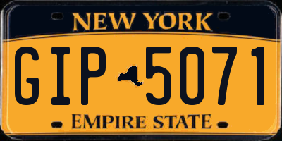 NY license plate GIP5071