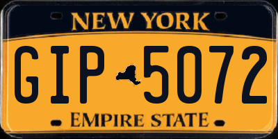 NY license plate GIP5072