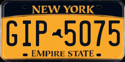 NY license plate GIP5075