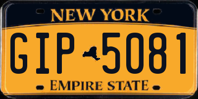 NY license plate GIP5081