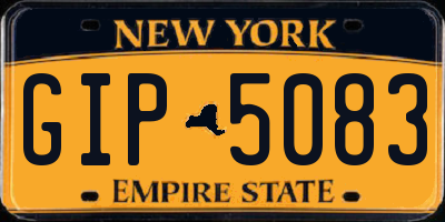 NY license plate GIP5083