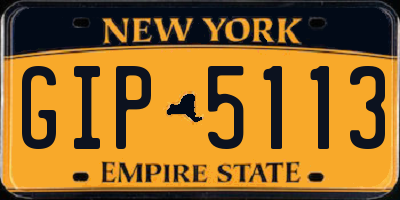 NY license plate GIP5113