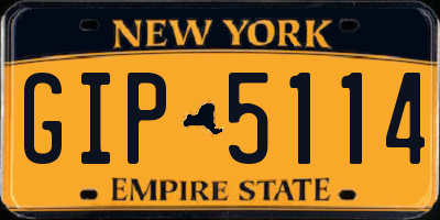 NY license plate GIP5114