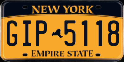 NY license plate GIP5118