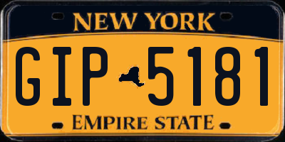 NY license plate GIP5181