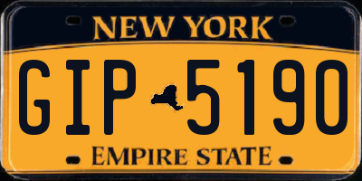 NY license plate GIP5190