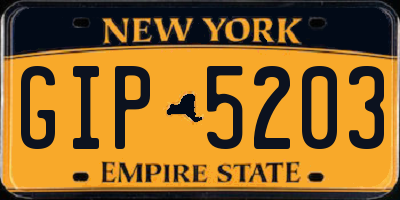 NY license plate GIP5203