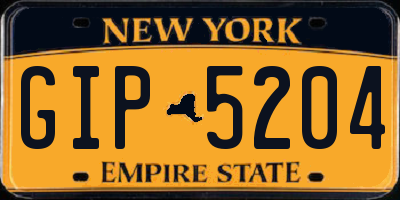 NY license plate GIP5204