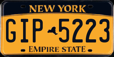 NY license plate GIP5223