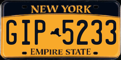 NY license plate GIP5233