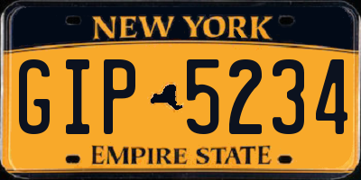 NY license plate GIP5234
