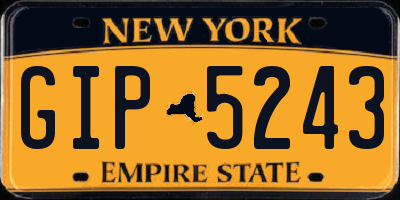 NY license plate GIP5243