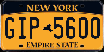 NY license plate GIP5600