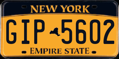 NY license plate GIP5602