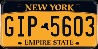 NY license plate GIP5603