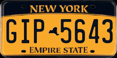 NY license plate GIP5643