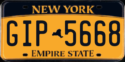 NY license plate GIP5668