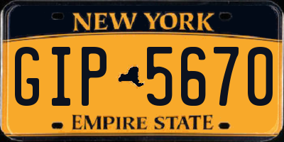 NY license plate GIP5670