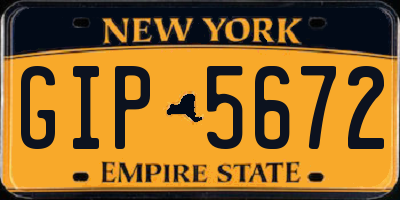 NY license plate GIP5672