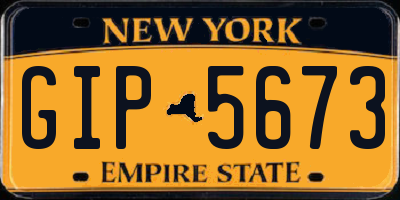 NY license plate GIP5673