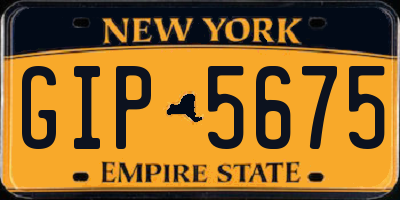 NY license plate GIP5675