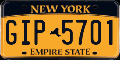 NY license plate GIP5701