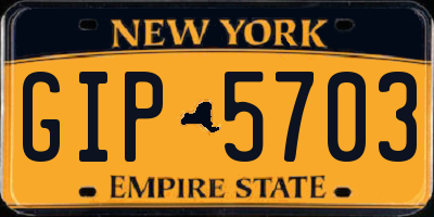 NY license plate GIP5703