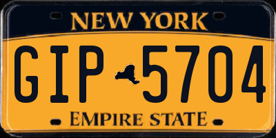 NY license plate GIP5704