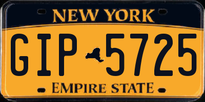 NY license plate GIP5725