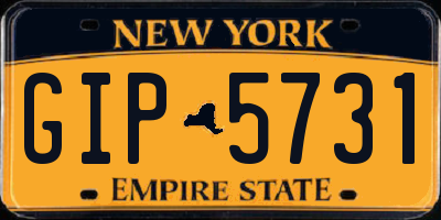 NY license plate GIP5731