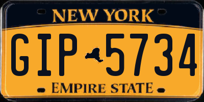 NY license plate GIP5734