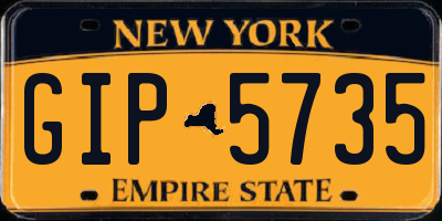 NY license plate GIP5735