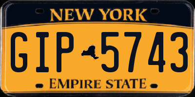 NY license plate GIP5743