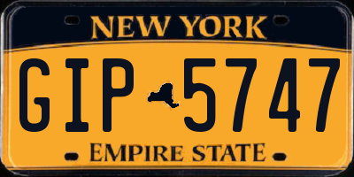 NY license plate GIP5747