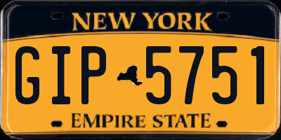 NY license plate GIP5751