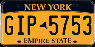 NY license plate GIP5753
