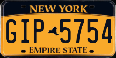 NY license plate GIP5754