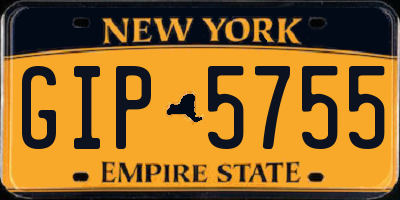 NY license plate GIP5755