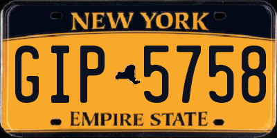 NY license plate GIP5758