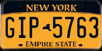 NY license plate GIP5763