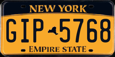 NY license plate GIP5768