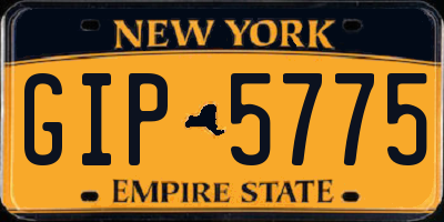 NY license plate GIP5775