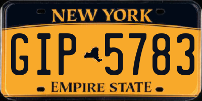 NY license plate GIP5783