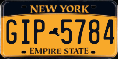 NY license plate GIP5784